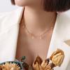 Collar de cadena cruzada geométrica fría estilo ins europeo y americano, nuevo popular para mujeres coreanas, con letra inglesa, joyería P642