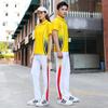 Novo Terno de Manga Curta de Verão para Homens, Camisa Polo Tamanho Grande, Uniforme de Ensino Médio, Vôlei, Corrida, Fitness, Equipe de Corrida