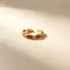 Anillo de Siete Granos Chapado en Oro Cobre Arena Dorada Vietnamita Exquisito Nicho Sensación de Alta Gama Anillo Abierto Ajustable de Epoxi Suministro al por Mayor