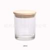 Tapa de bambú de madera para taza de vela 80ml 150ml 200ml 300ml Taza de vela de vidrio transparente con tapa de bambú