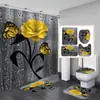 Cortina de ducha impermeable de poliéster con estampado digital de alta definición, superventas de comercio electrónico transfronterizo, para baño y hotel, suministro directo del fabricante