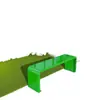 Banco Largo Completo de Hierro Forjado Silla de Parque Banco Largo para Exteriores Patio Asiento de Acero Inoxidable para el Ocio Sin Instalación Requerida Banco de Ocio