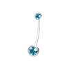 Anel de Umbigo Acrílico Série Azul AliExpress Pingente de Borboleta com Gotejamento de Óleo para Grávidas Joias para Piercing de Umbigo Macio para Fígado