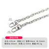 Cadena de aluminio para bolsos de mujer, accesorios de cadena, cadena de metal de repuesto, cadena de bolso pulida de cuatro lados, accesorios para correa de hombro de bolso cruzado