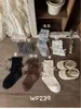Calcetines cortos de algodón peinado con múltiples nudos de terciopelo para niños, estilo coreano, sin costuras, suministro directo otoño WF239