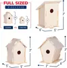 Suministro Manualidades DIY Adorno de Madera Juguetes para Niños Casa de Pájaros de Madera