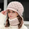 Moda Outono e Inverno Nova Boina Feminina para Pessoas de Meia-Idade e Idosas, Chapéus de Lã Tricotados Quentes para Proteger as Orelhas para Mães, Transfronteiriço