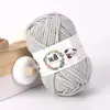 Bola de Lã de Algodão Leite Colorida Infantil Fofa para Bebê Iniciante Tricô Cachecol Material de Boneca Arte de Tricô à Mão DIY