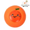 Novo brinquedo de látex para pet em formato de fruta de desenho animado, bolo redondo, um pequeno brinquedo de morder para cachorro que alivia o tédio e faz sons