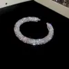 Pulseira Aberta Flor de Zircônia Estilo Luxo Leve, Pulseira Versátil Exquisita Francesa, Joias de Nicho de Alta Qualidade da Moda Atacado