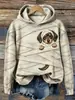 Sudadera con capucha Otoño Invierno 2026 Creativa Divertida Linda Mascota Estilo Urbano para Mujer Holgada con Bolsillo Otoño Nueva Llegada