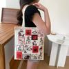 Fabricante Venta al por Mayor Dibujos Animados Estudiante Bolsa de Clase 2025 Nuevo Bolso de Hombro de Gran Capacidad Lindo Bolso de Lona Bolso de Mano