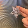 Clip de metal con forma de estrella hueca de cinco puntas, diseño de estrella femenina, clip de tiburón de nicho, clip para el cabello de princesa, clip para cola de caballo, tocado