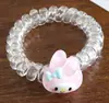 Goma para el Cabello de Niña con Pedrería Estrella de Celebridad de Internet Banda para el Cabello de Cable de Teléfono Cuerda para el Cabello que No Daña Accesorio para el Cabello de Estrella de Cinco Puntas para Niña Tocado para Niñas