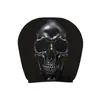 Funda para reposacabezas de asiento de coche con estampado personalizado de calavera metálica oscura, universal para interiores de coche, se puede personalizar con etiquetas y se hace por encargo a partir de imágenes proporcionadas