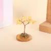 Árbol de la Fortuna de Cristal Decoración Creativa para Oficina Transfronteriza Sala de Estar Dormitorio Entrada Adorno de Cristal Árbol de la Fortuna de Cristal Amarillo