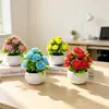 Maceta de Flores Artificiales Tamaño Mediano Maceta Ola de Agua 10 Flores Artificiales de Espuma Adorno Decorativo Escritorio Venta Caliente Transfronteriza Decoración del Hogar