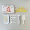 Caixa de presente com conjunto de louças de aniversário, conjunto de cinco peças, pratos de papel para padarias e confeitarias, combinação de talheres e pratos descartáveis