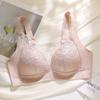 Ropa interior sexy de copa triangular de estilo francés para mujer, sin aros de acero, fina, de pecho grande, con encaje pequeño, con nuevo estilo de peinado.