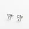Pendientes de Aro con Lazo de Perlas Brillantes Estilo Europeo y Americano para Mujer, Pendientes de Moda y Lindos Incrustados de Circonita, Pendientes de Temperamento Dulce y Romántico