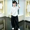 Conjunto de Camisa Polo Casual de Verano para Niños 2026 Nuevo Elegante Top de Moda Infantil y Pantalones Largos Finos Conjunto de Dos Piezas