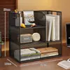 Prateleira de armazenamento de mesa, estante pequena vertical de várias camadas para mesa, armário de armazenamento de arquivos para estação de trabalho de escritório, estante de livros para casa