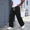 2026 Marca Independiente Verano Hombres Casual Color Sólido Pantalones Simple Cordón Cintura Elástica Pantalones Deportivos Mayoreo