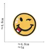 Pegatinas de Tela con Expresiones de Emoji Accesorios para Ropa Calcomanías Decorativas Parches Divertidos Serie de Insignias Redondas Lindas de Smiley
