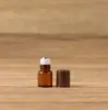 Frascos de Bola 1-5ml Cubierta de Grano de Madera Vidrio Portátil Viaje Frascos Compactos para Perfume Aceite Esencial Equipo de Dosificación Botella Vacía