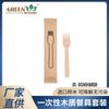 Tenedor de madera desechable en paquete individual biodegradable Protección del medio ambiente Vajilla occidental para realizar exportación de comercio exterior venta al por mayor personalizada