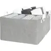 Caixa de armazenamento de tecido com padrão de porcelana azul e branca, cesta de armazenamento de armário com grade de abertura superior, organizador dobrável para livros e itens diversos