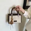 Elegante y moderno bolso pequeño cuadrado con estampado de leopardo, nuevo modelo de principios de otoño 2026, bolso de mano simple y moderno para el trabajo y los desplazamientos