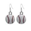 Moda Europea y Americana Aleación Pendientes de Béisbol Venta Caliente Transfronteriza Accesorios Deportivos para Mujer Goteo de Aceite Rugby Béisbol