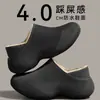 Pantuflas de Algodón para Hombre para Uso en Exteriores 2026 Nuevo Otoño/Invierno Engrosadas Cálidas Suela Gruesa Antideslizantes Impermeables Talón Cerrado Zapatos de Algodón para Mujer