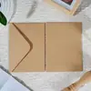 Envelopes de Papel Kraft Espessado Envelopes Kraft Papel Kraft Espesso Dourado Arroz Branco Perolado Dourado Impressão Colorida Estampagem a Quente Convites Cartões de Casamento