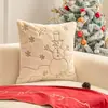 Funda de Almohada Navideña Transfronteriza Sin Relleno, Cojín Navideño para Sofá, Reno Copo de Nieve, Cojín para Sala de Estar Amazon al por Mayor