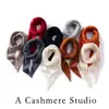 Nueva colección otoño e invierno 2026: Bufanda de punto de cachemira de color liso, diseño unisex, gruesa y cálida, proporciona protección y comodidad para el cuello