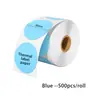 Papel Adhesivo Térmico de Color para Etiquetas, Papel Circular