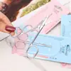 Tesourinhas de beleza para aparar sobrancelhas pelos do nariz tesourinhas redondas para sobrancelha segurança tesourinhas para adesivos de pálpebra dupla ferramentas de maquiagem