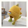 Gorros de Protección para Orejas de Niños para Otoño e Invierno para Niños y Niñas de Lana Tejidos Engrosados Gorros Pulóver Exteriores A prueba de Viento Cúpula Redonda Dibujos Animados