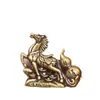 Calabaza de Latón Puro Caballo a la Riqueza para Atraer Riqueza y Prosperidad, Artesanía de Cobre Antigua, Pequeño Regalo, Adorno Artesanal de Escritorio