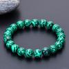 Pulsera de malaquita natural más vendida de comercio electrónico transfronterizo hecha a mano con cuentas de piedra natural pulsera de malaquita 6/8/10 mm
