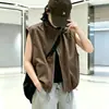Chaleco de trabajo para mujer con cuello alto, nuevo estilo otoño 2026, corto, holgado, versátil, casual, con cremallera, chaqueta adelgazante