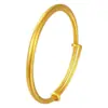 Pulsera Brazalete Redonda Mate para Mujer, Mismo Estilo que Joyería de Oro, Artesanía Antigua Tradicional, Pulsera de Compromiso Ajustable de Imitación Oro
