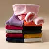 Calças Leggings de Lã Forradas para Meninas de Inverno Calças Casuais Espessas Infantis Calças para Bebê Menina para Uso ao Ar Livre Venda por Atacado
