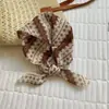 Primavera y Otoño Nuevo Lazo para el Cabello Pañuelo de Seda Cinturón para el Cabello Moda Nicho Retro Americana Flor de Anacardo Pequeño Cuadrado Accesorios para el Cabello Verano para Mujer