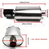 Tubo de escape de fábrica para coche 2 pulgadas 3 pulgadas coche fibra de carbono tambor silenciador de escape tubo de escape de tambor plano de acero inoxidable