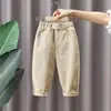 Pantalones para Niños de Primavera y Otoño, Nuevo Estilo Coreano Otoño 2025, Pantalones Casuales de Algodón Puro para Niños Pequeños, Elegantes Pantalones Deportivos para Niños
