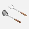 Espátula de acero inoxidable, cucharón para sopa, espumadera, espátula para freír, cuchara para arroz, utensilios de cocina para el hogar, suministros de cocina, juego completo de utensilios de cocina