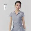 Conjunto Esportivo Respirável Casual ao Ar Livre para Yoga, Tênis, Fio Original, Proteção Solar para Mulheres, Anti-exposição, Fitness, Conjunto de Pilates